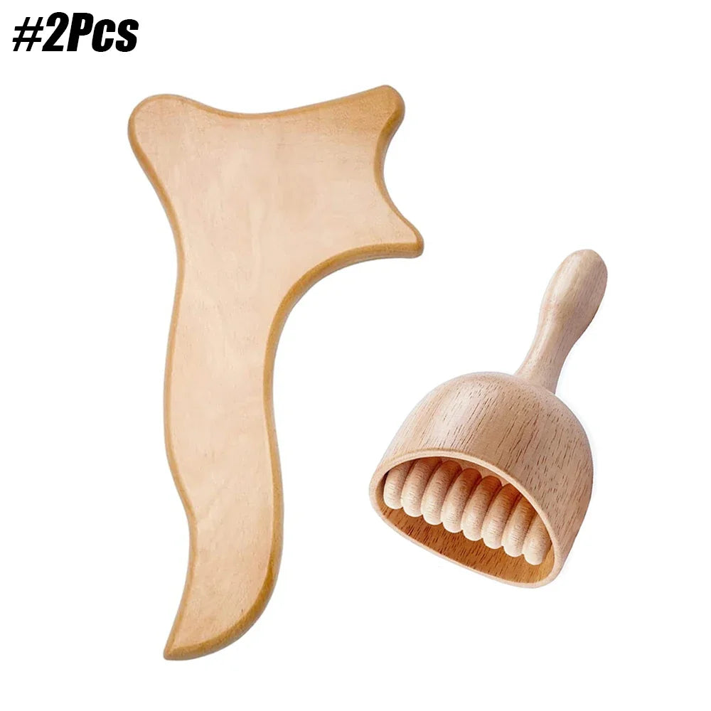 Wood Therapy Massage Roller Stick Wood Massage Cup Wooden Lymphatic Drainage Gua Sha Tool Body Shaping Muscle Massage Relaxation