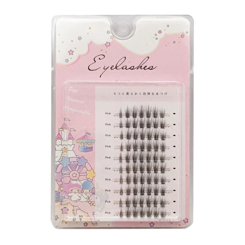 3D New Spikes Eyelashes Fishtail Cluster Eyelashes Personality Eyelash Extension Eyelashes Bundle Professional False Eyelashes