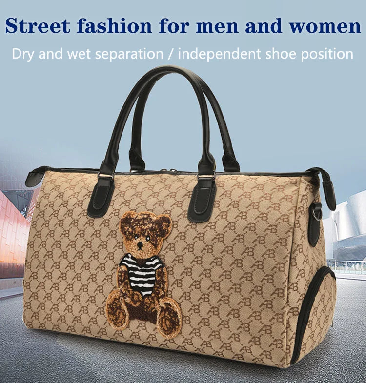 Fashion Travel Bag Traveling Luggage Zipper Storage Bag Carry-on Duffle Bag With Single Shoulder Strap For Short Trips Bussiness