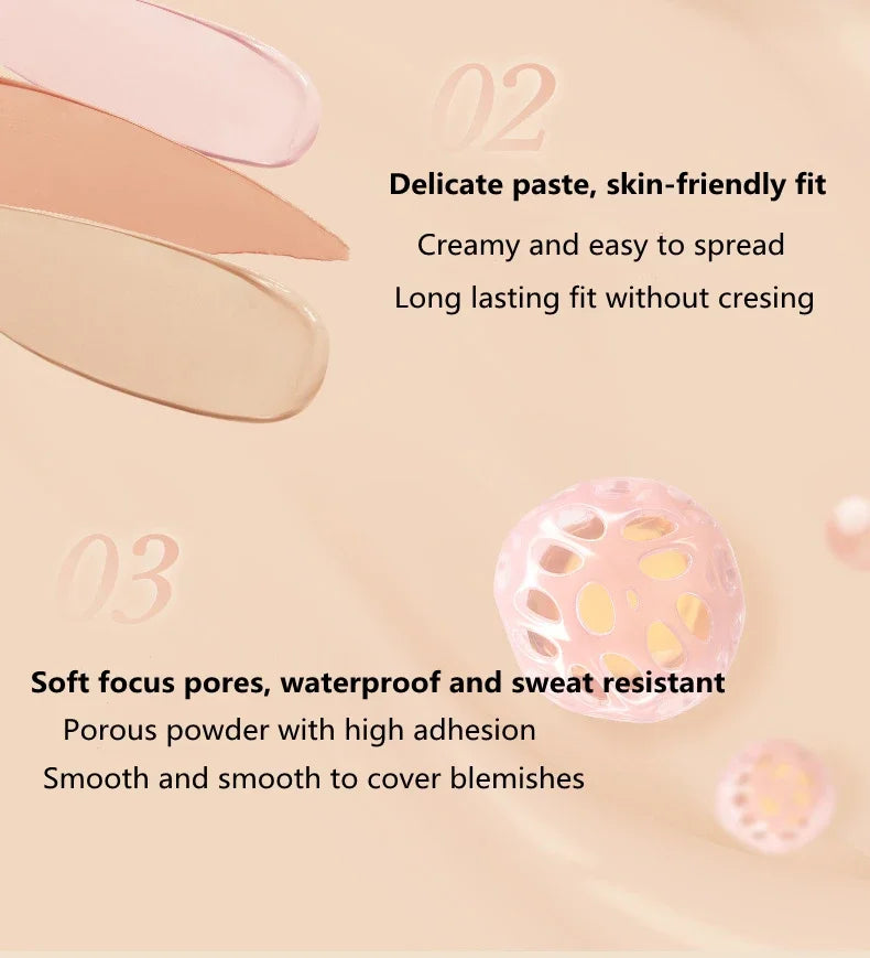 Judydoll Three-Color Concealer Palette Blemishes Spots Acne scars Covering Tear troughs Filling