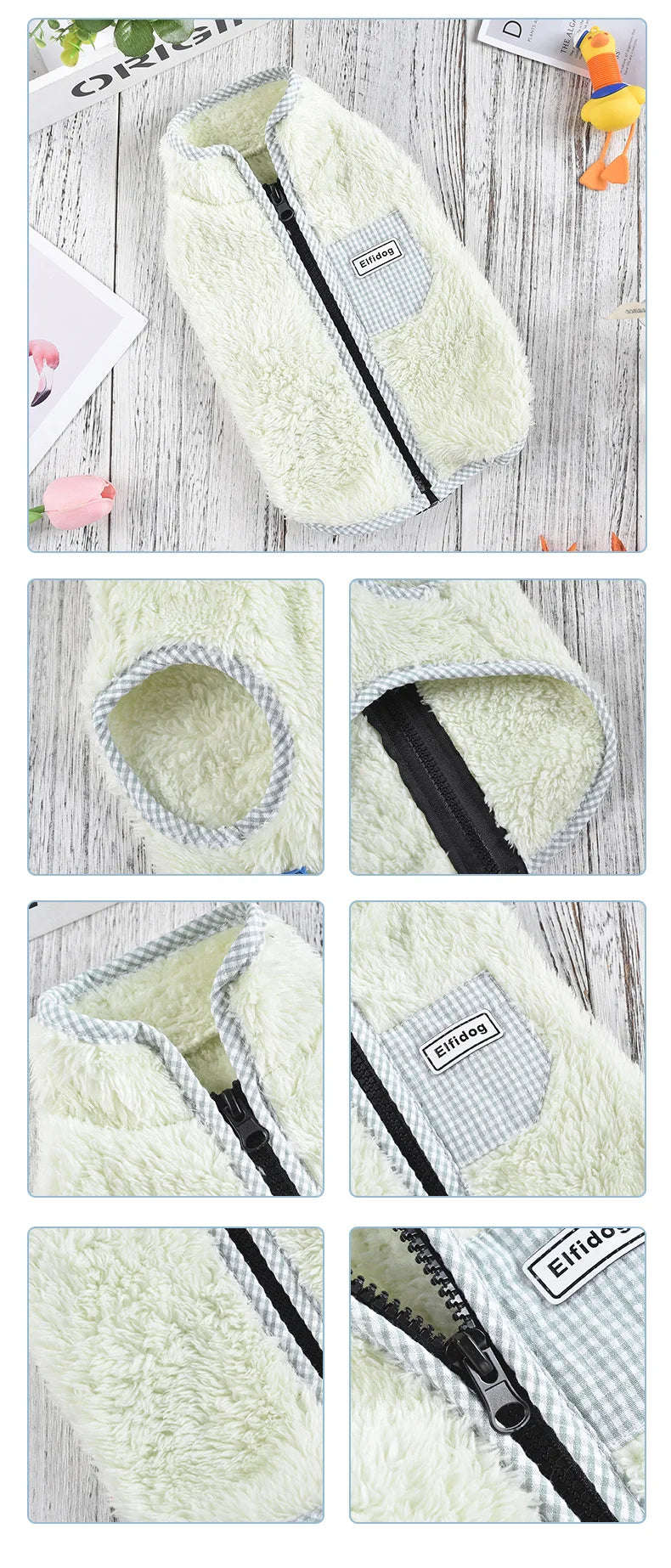 Zipper  Shi Tzu Sweater Clothes For Small Medium Dogs Pet Fur Vest Outfit French Bulldog Autumn Winter Jackets XS 3XL Cats Goods