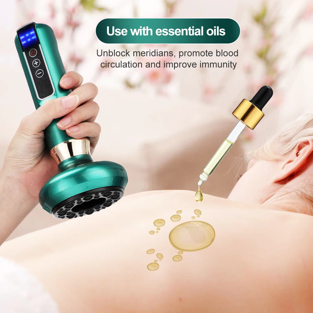 Chinese Electric Suction Vacuum Cupping Anti Cellulite Beauty Massager Glass Jars Anti Cellulite Cupping Vacuum Slimming Guasha