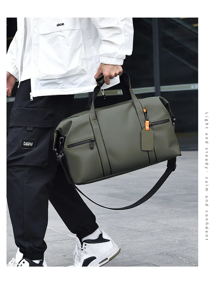 New Cross-border Large Capacity Men's Business Travel Tote for Commuting, Water-resistant Gym Bag for Sports and Fitness