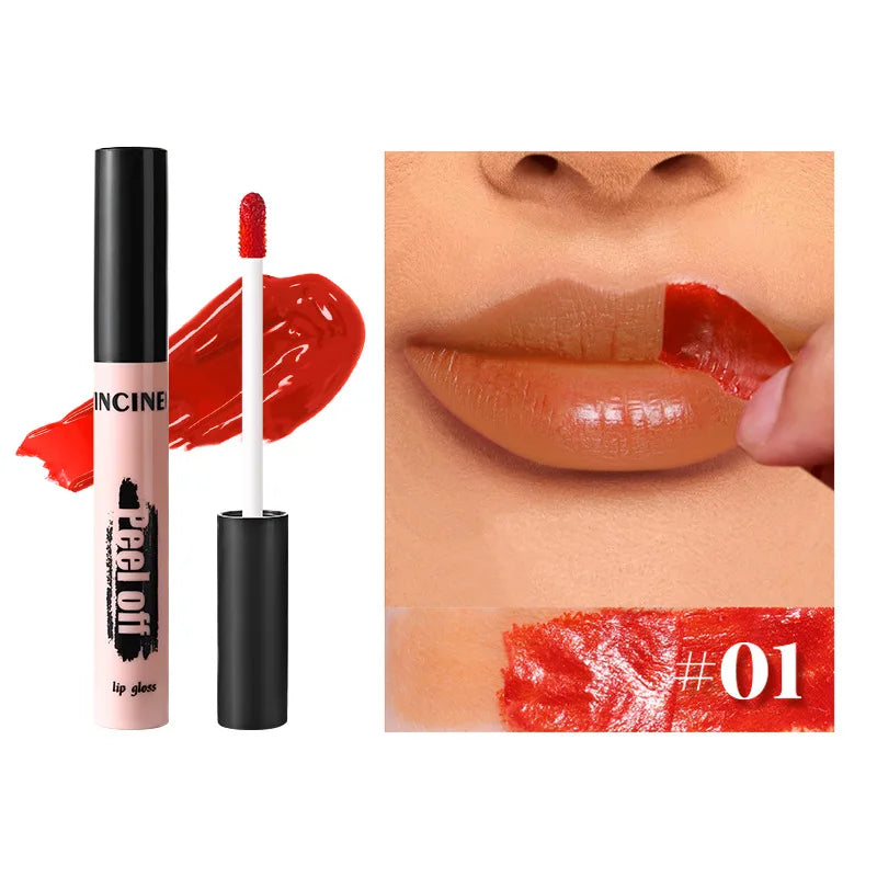 Peel Off Lipstick Matte Pink Tattoo Lip Gloss Waterproof Lipliner Long Lasting Matte Brown Lip Tint Tear-off Lip Stain Cosmetics
