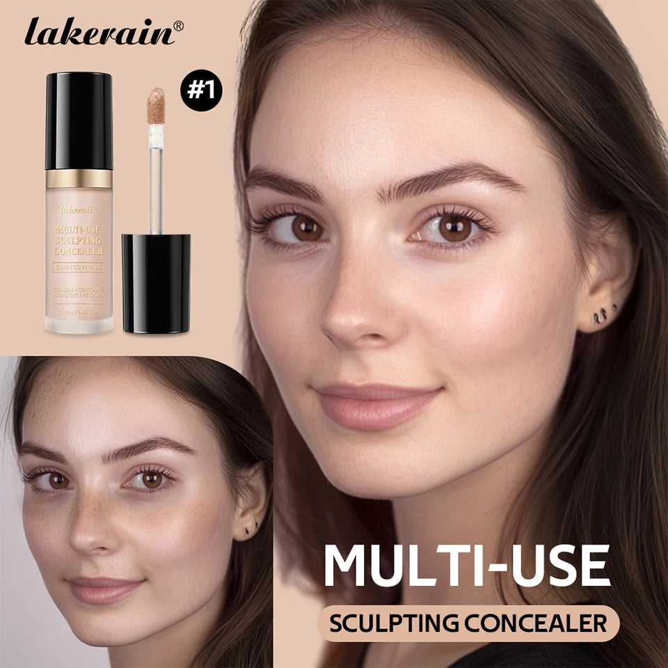 Super Coverage Concealer Multi-Use Cream Oil Free Long Lasting Hydrating Cover Contour Highlight and Retouch Face Makeup