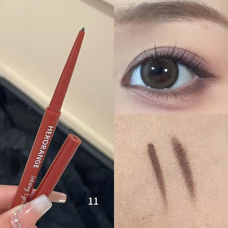 Matte Brighten Lying silkworm Eyeliner Gel Pen Waterproof Quick Drying Pink Brown Ultra fine Eye Shadow Pen Not-Smudge Makeup