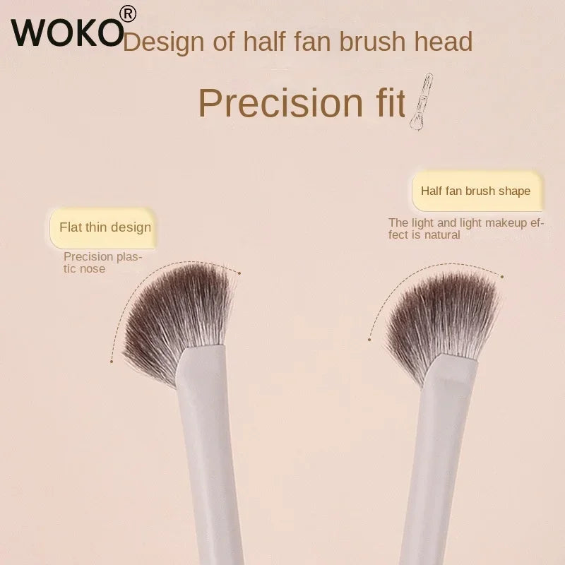 Fan Sector Nose Shadow Brush Angled Nose Alar Contour Smudge Highlighting Shadow Makeup Brushes Sickle Goat Hair Make up Brush