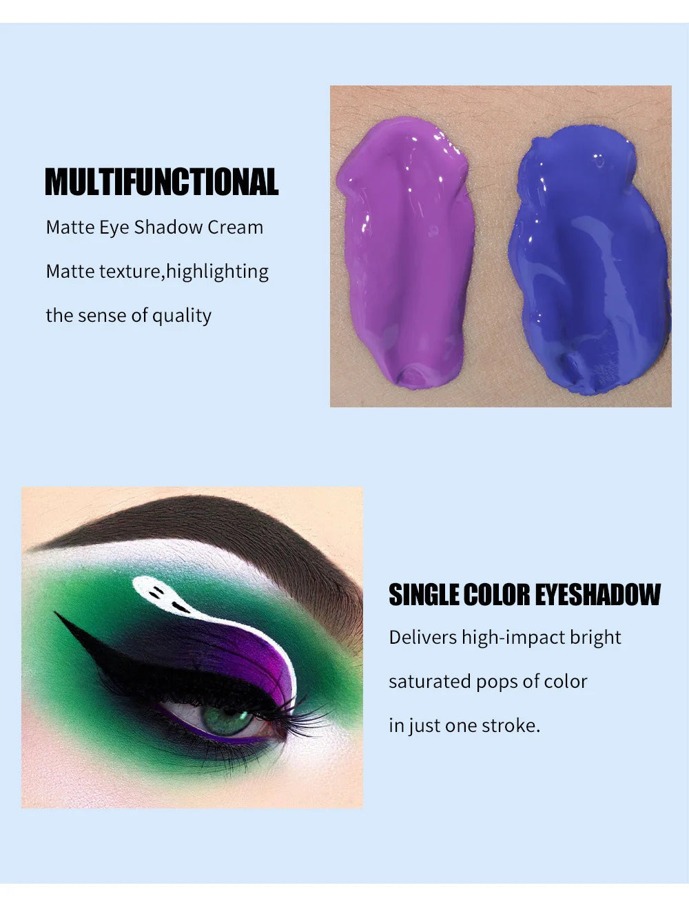 Colored Waterproof Long-lasting Non-smudge Matte Liquid Eyeshadow Cream Sweatproof Nude White Purple Blue Eye Makeup Cosmetics