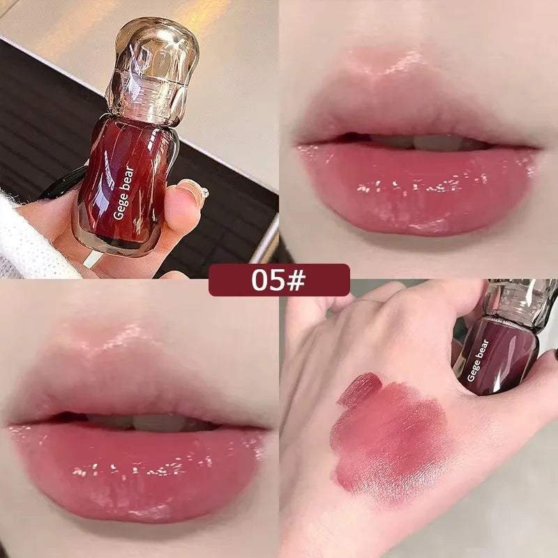 GegeBear Crystal Clear Lipgloss Hydrating Water Liquid Lipstick Light Lip Tint Plumping Non-stick Cup Lips Makeup Women Cosmetic