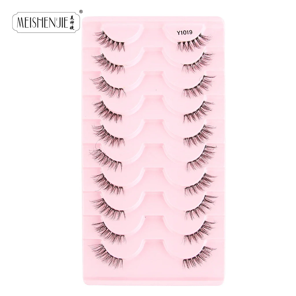 Fake Eyelashes Hot 3/10 Pairs Half Lashes Cat Eye Natural Long Fluffy 3D Mink Lashes Handmade Make up Tools maquillaje Faux Cils