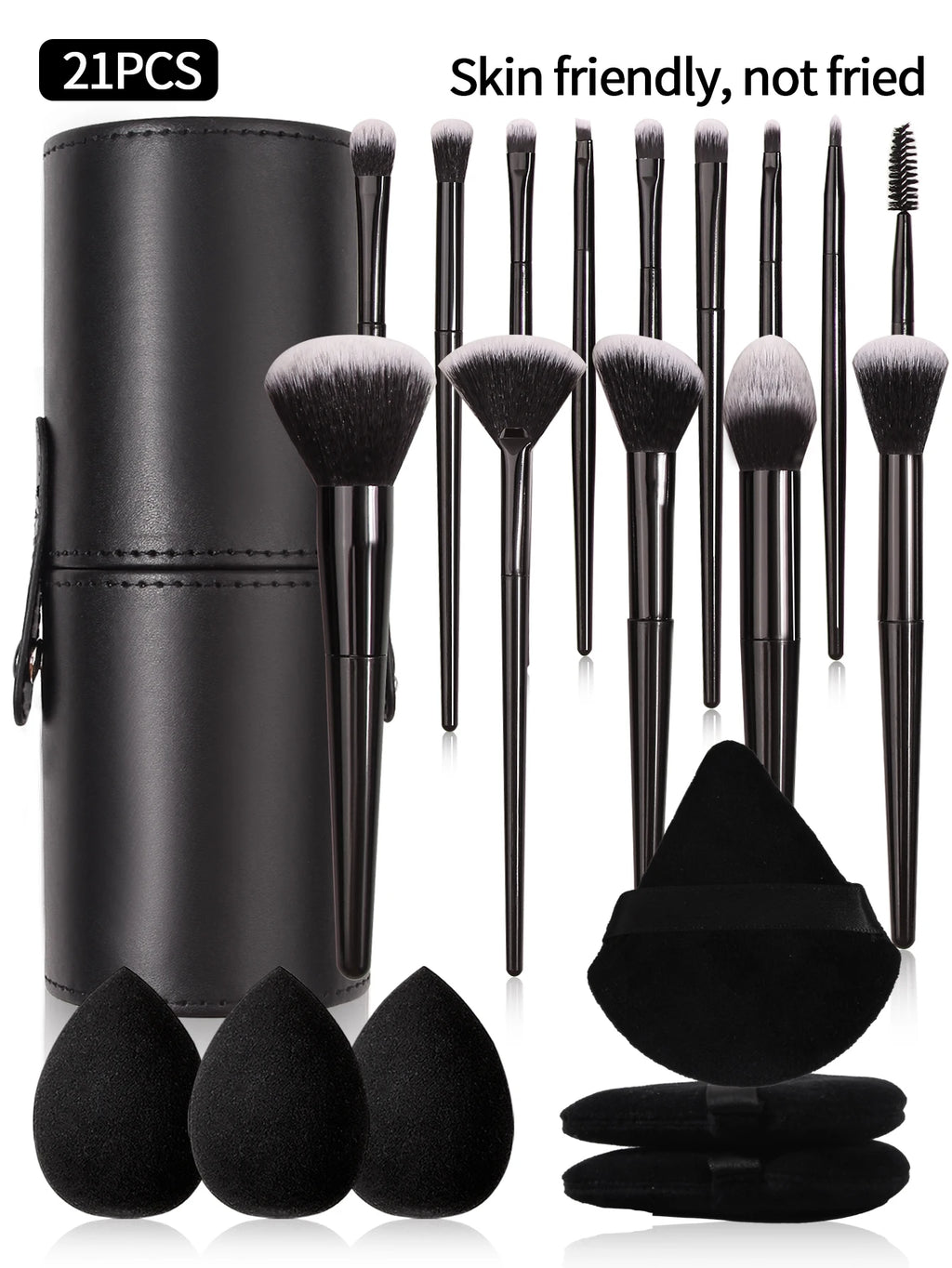 Black Makeup Brush Set Professional Super soft detail brush Blush Brush Foundation Concealer Eyeshadow Brush Women Beauty Tool