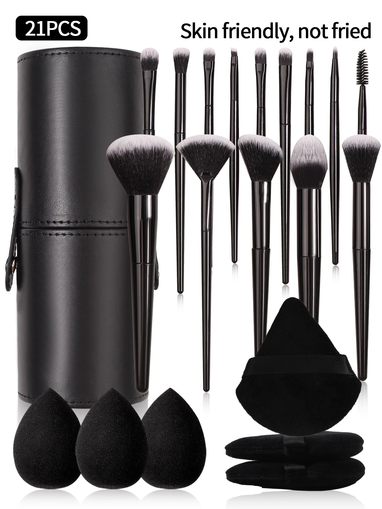 Black Makeup Brush Set Professional Super soft detail brush Blush Brush Foundation Concealer Eyeshadow Brush Women Beauty Tool