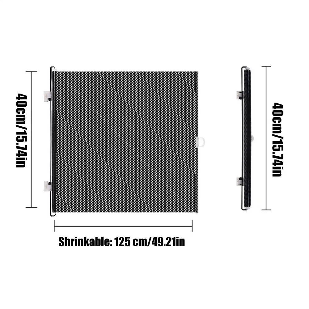 Dog Gate Retractable Pet Safety Gate Wide Pet Isolation Gate Indoor Mesh Fence for Dogs And kitten for Doorway Stairs Balcony
