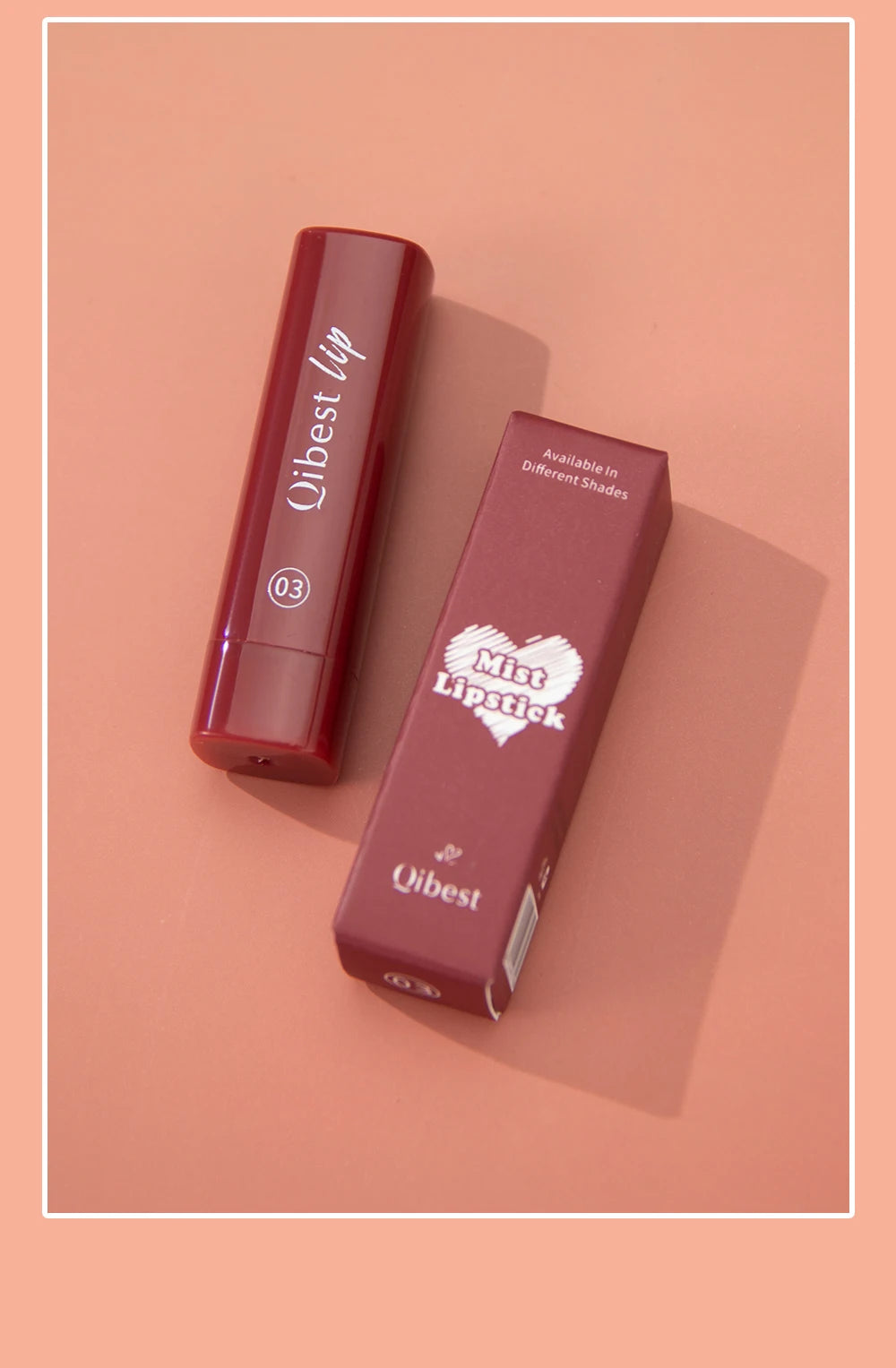 QIBEST 6 Color Matte Lipliner Lipstick Waterproof Lip Stain Lipstick Natural Nude Pink Lip Liner Outline Lips Contour Makeup