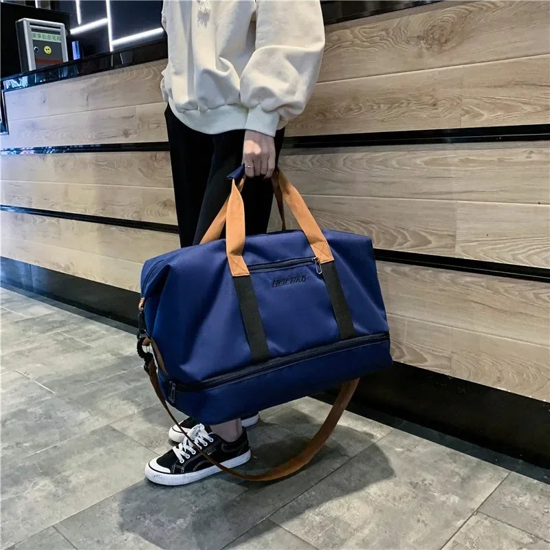 Wet and Dry Separation Sports Yoga Bag Men and Women Travelling Large-capacity Handheld Luggage Bag Travel Bag