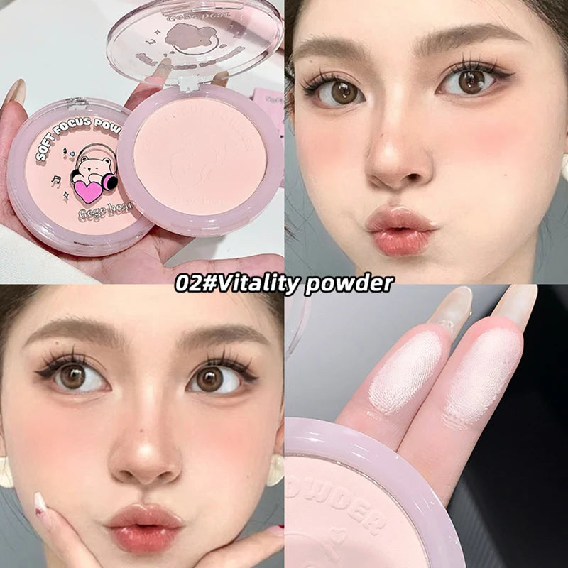 Gegebear Soft Focus Lightweight Setting Powder -,Long-Lasting Formula with Non-Cakey Finish, Perfect for Students and Daily Use