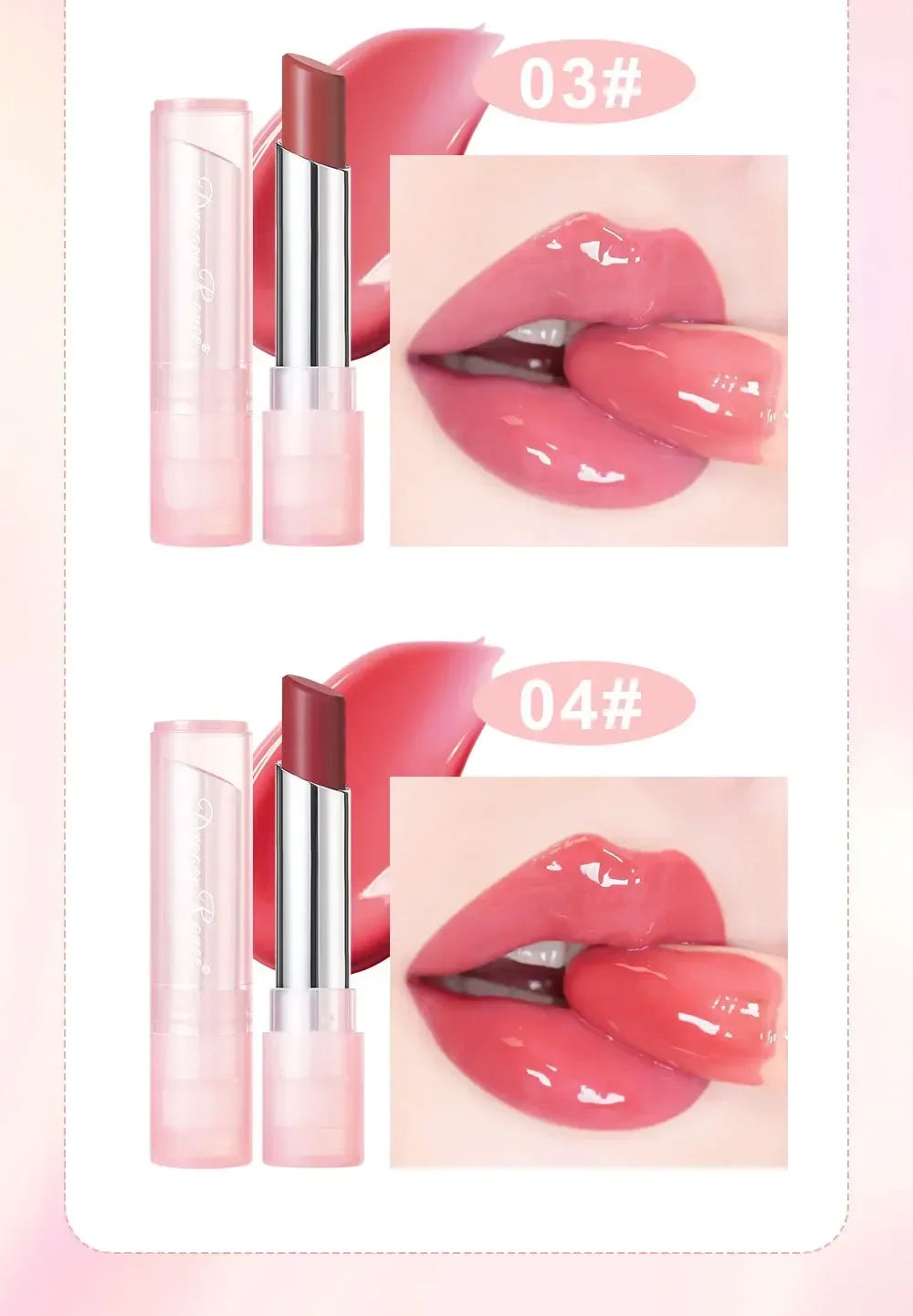 New Temperature Change Lipstick Jelly Color Change Lip Balm Moisturizing Not Easy To Fade Lovely Pink Colored Lipstick Lips Care