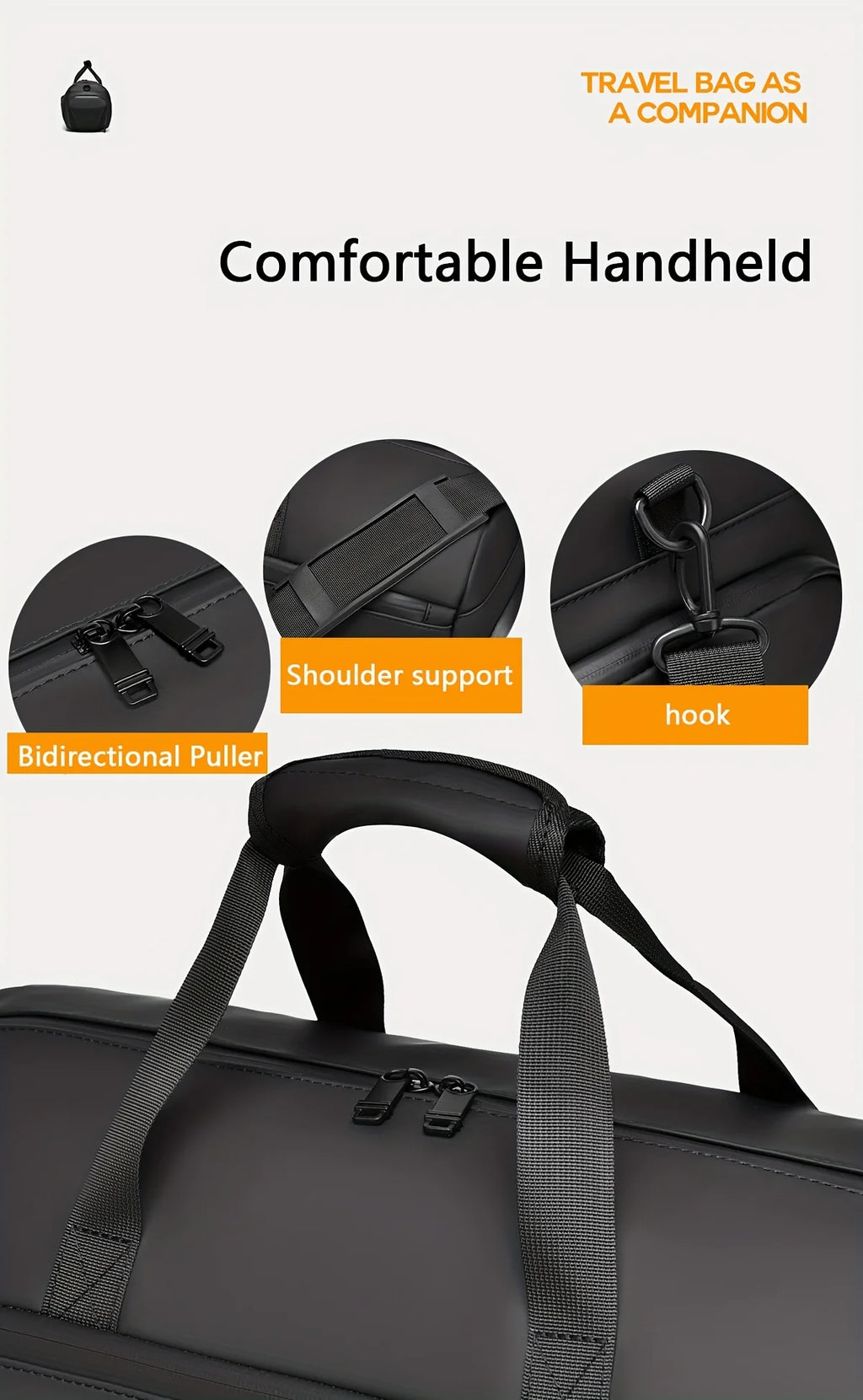 Large capacity men's sports crossbody bag, suitable for gym, travel, and outdoor activities - available in gray/green/black