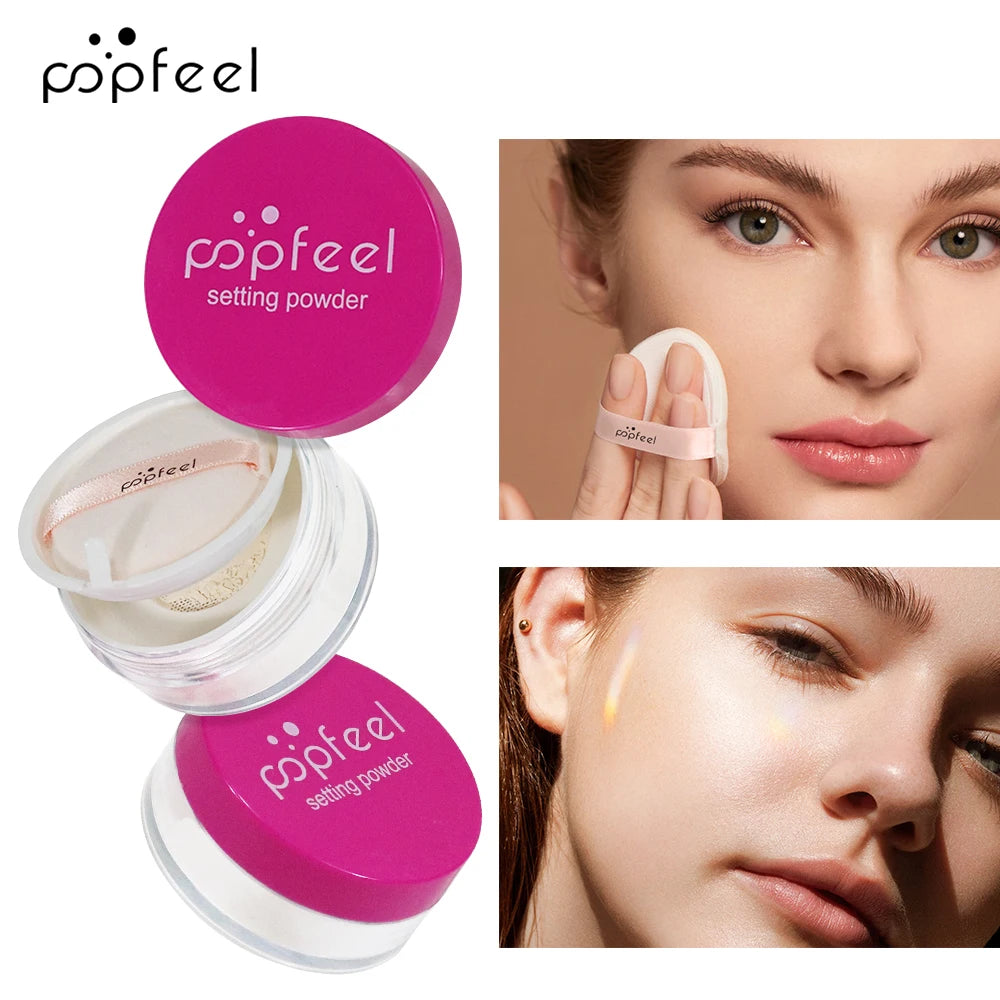 POPFEEL Setting Powder Loose Powder Lightweight Creates Soft Focus Effect Long-Lasting
