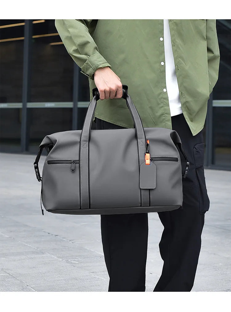 New Cross-border Large Capacity Men's Business Travel Tote for Commuting, Water-resistant Gym Bag for Sports and Fitness