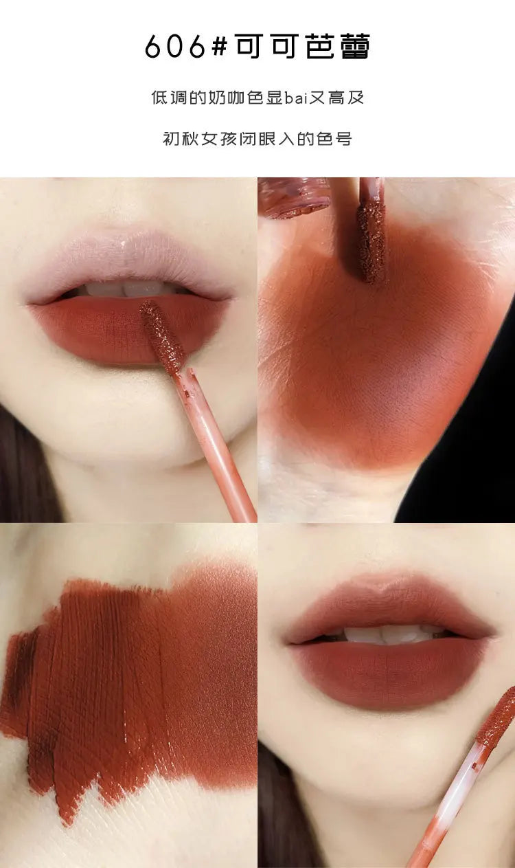 Dyeing Lip Gloss Matte Makeup Moisturizer Liquid Lipstick Waterproof Long Lasting Red Velvet Lip Tint Korean Make Up Cosmetic