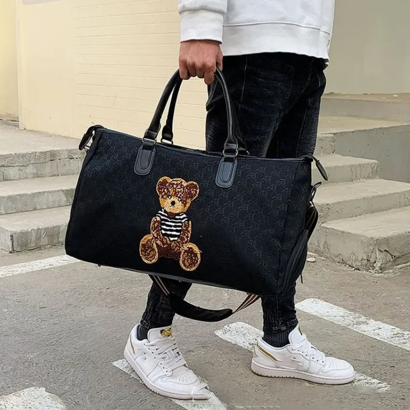 Fashion Travel Bag Traveling Luggage Zipper Storage Bag Carry-on Duffle Bag With Single Shoulder Strap For Short Trips Bussiness