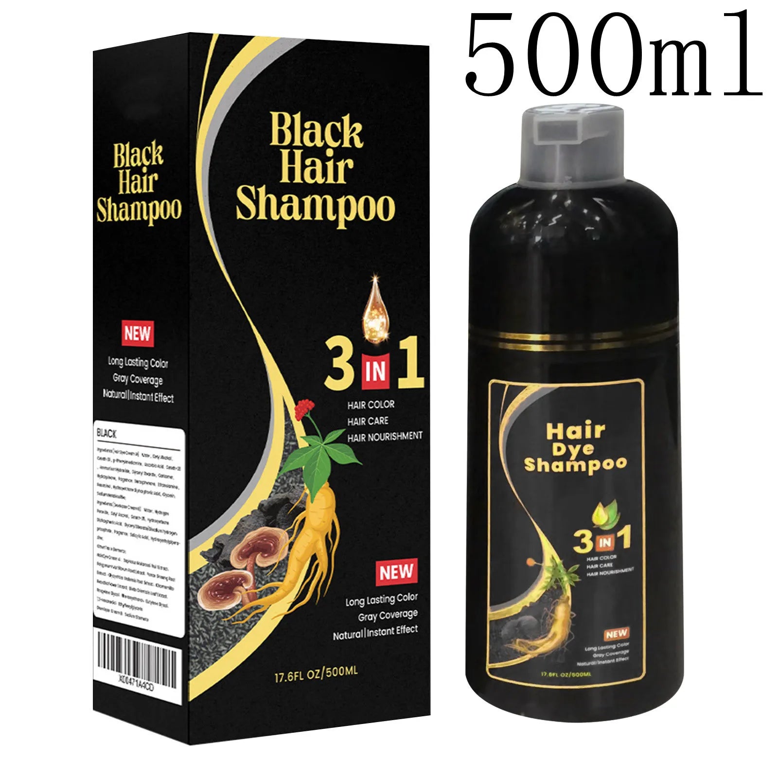 Hair Shampoo For Women Hair Color Shampoo Hair For Men Coverage - Herbal Ingredients 500ml