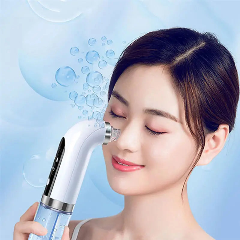 Electric Small Bubble Blackhead Remover USB Rechargeable Water Cycle Pore Acne Pimple Removal Vacuum Suction Facial Cleaner Tool