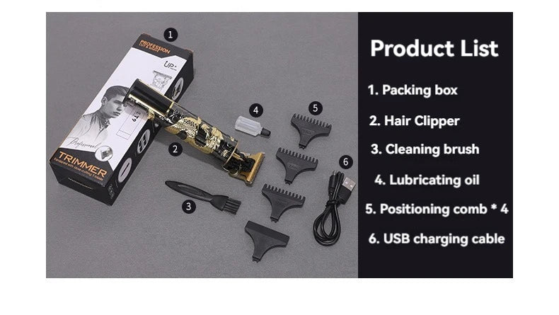 Hair Clipper For Hair Cutting, Rechargeable Beard Shaver, Professional Electric Hair Clipper For Men Hairdresser