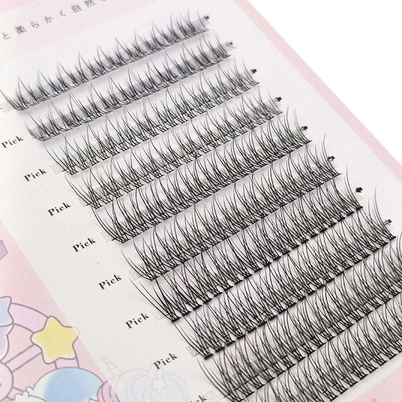3D New Spikes Eyelashes Fishtail Cluster Eyelashes Personality Eyelash Extension Eyelashes Bundle Professional False Eyelashes