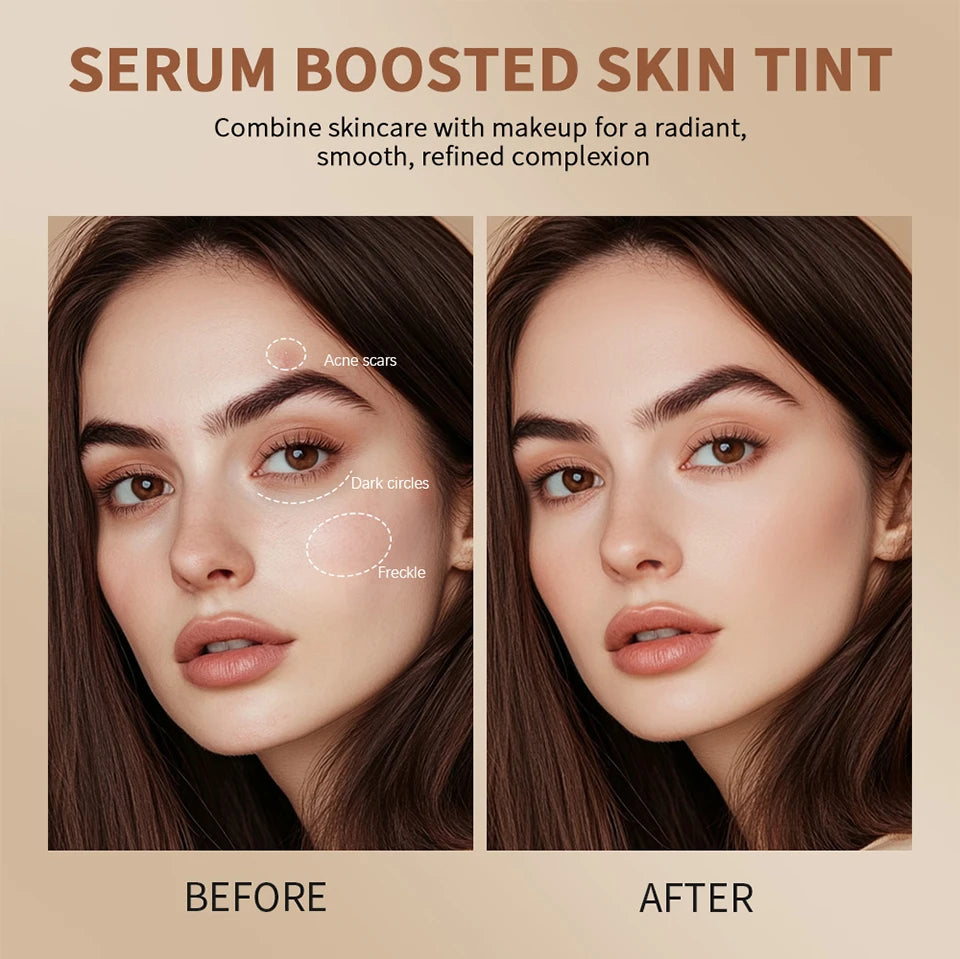 Foundation Tint Stick Balm Serum Boosted Skin Tint Foundation Stick Plumper Hight Coverage Travel Bronze Foundation Stick Makeup