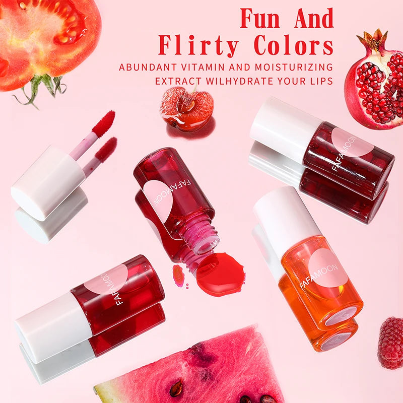 Lip Gloss lip ink Long Lasting Water Tint Nonstick Cup Lip Stain Hydrating Lip Makeup Fruit Platter Series Liquid Lipstick