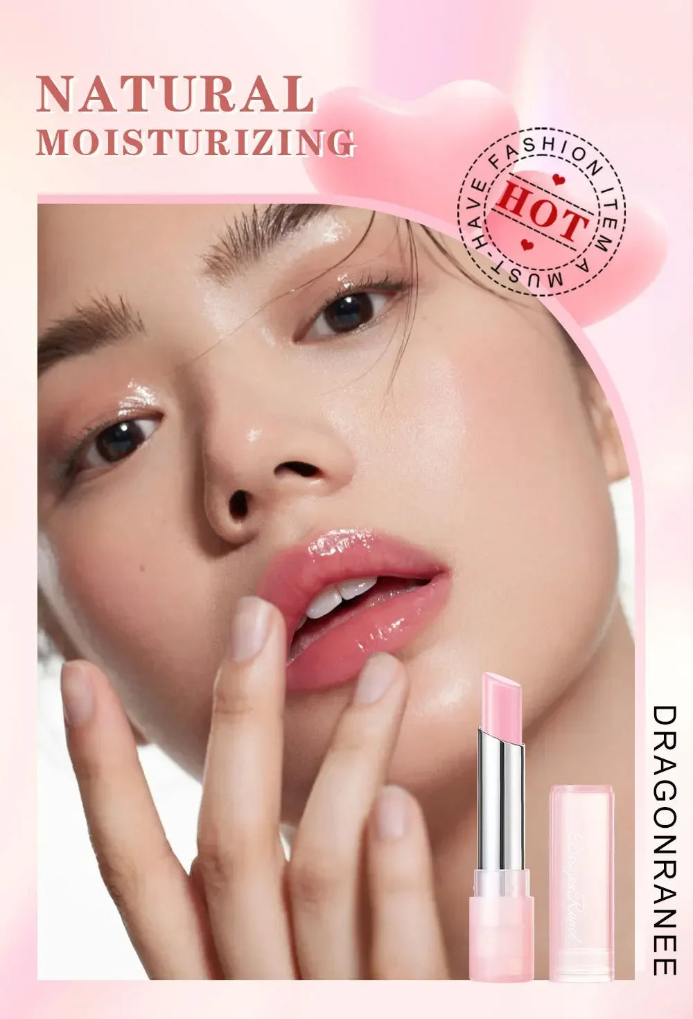 New Temperature Change Lipstick Jelly Color Change Lip Balm Moisturizing Not Easy To Fade Lovely Pink Colored Lipstick Lips Care