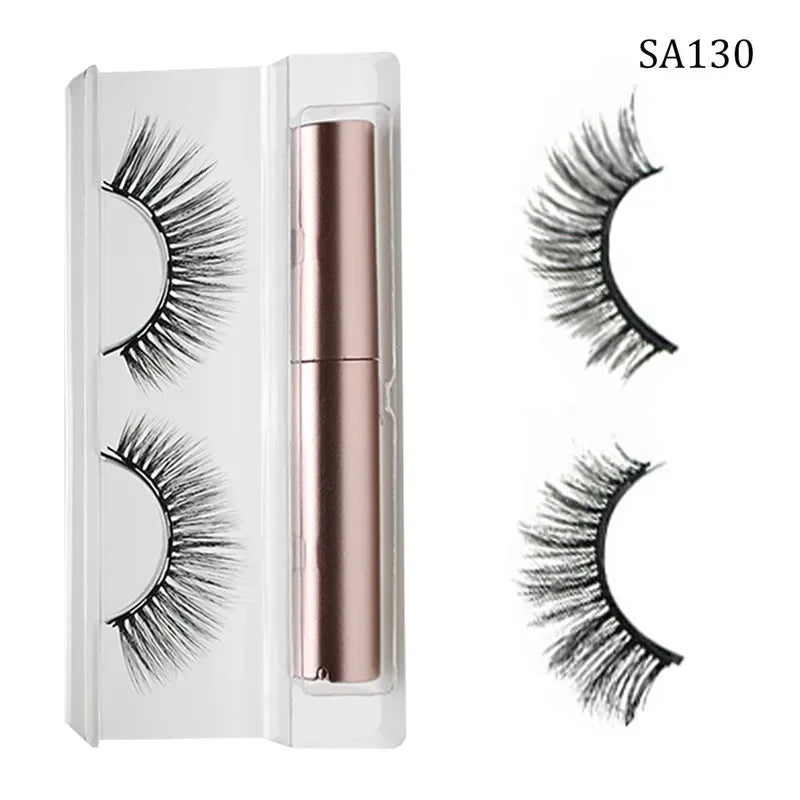 3D Magnetic Eyelashes Set Waterproof Lasting Naturally Magnetic Eyeliner Magnet Eyelashes Makeup Extension False Eyelashes Kit