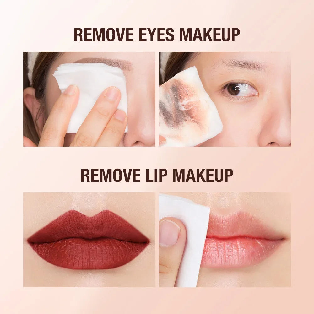 5/10pcs Makeup Remover Deep Cleaning without Residue Make up Wipes Nourishing Plant Extracts Easy Remover Eyes Lips Makeup
