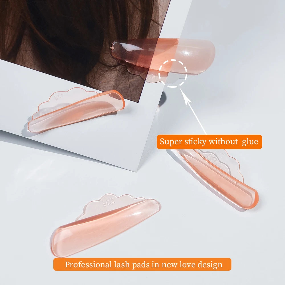 PERMANIA 4 Pairs Self-Adhesive Eyelash Lift Pads Eyelash Lifting Shields Lash Perming Pads Soft And Reusable Lash Lifting Tool