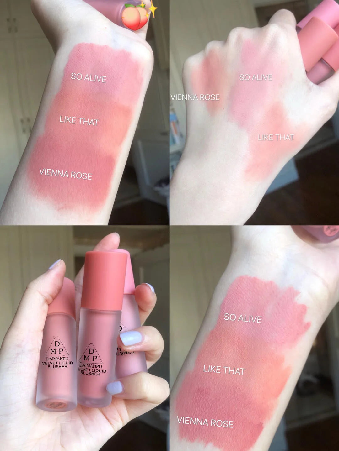 Pink Liquid Blush Eyeshadow Long-acting Waterproof Non-fading Enhance Facial Skin Color Easy-to-color Female Cosmetics