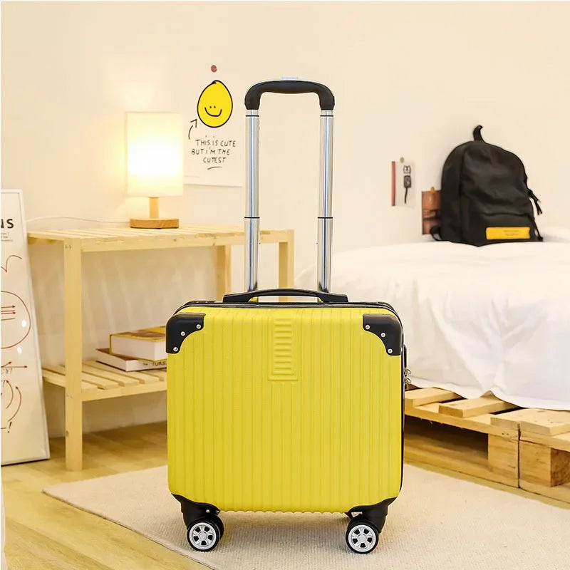 Mini Small 18-Inch Travel Boarding Suitcase Luggage Student Japanese-Style Retro Lightweight Password Trolley Case
