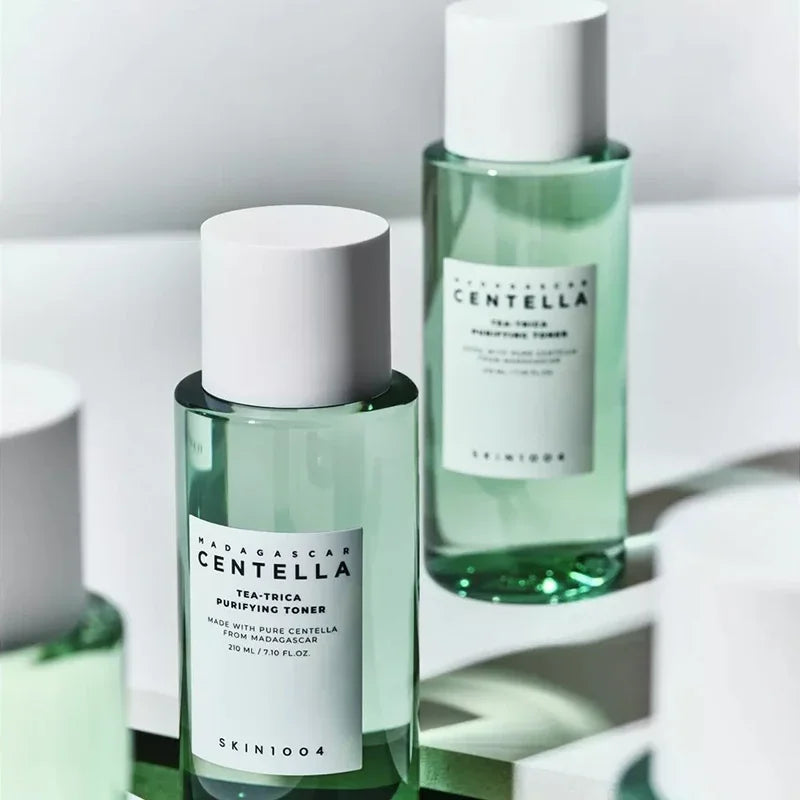 Korean Centella Tea-Trica BHA Foam Cleanser Purifying Toner Face Ampoule Serum and B5 Cream Relief Skincare Beauty Products Set
