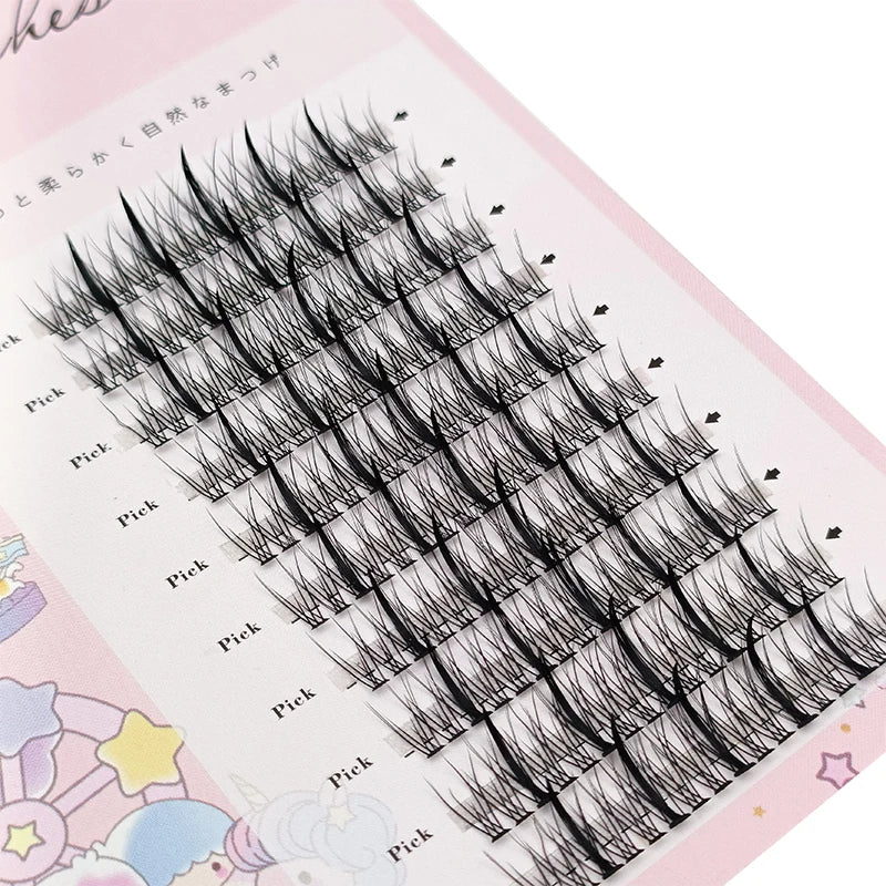 3D New Spikes Eyelashes Fishtail Cluster Eyelashes Personality Eyelash Extension Eyelashes Bundle Professional False Eyelashes