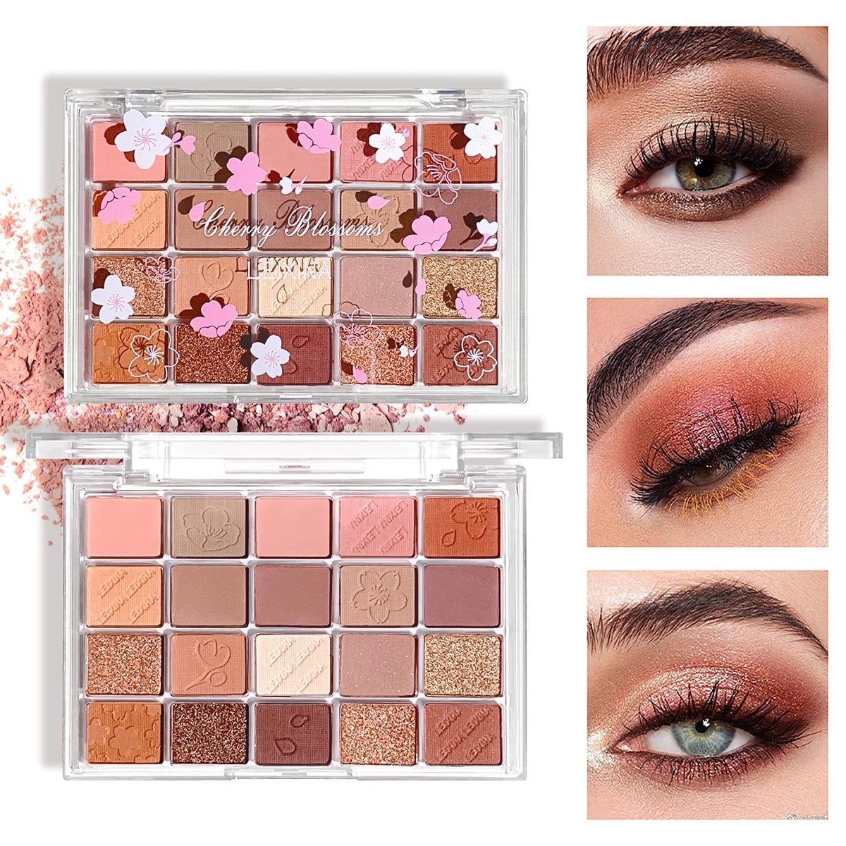 20-Color Eyeshadow Palette with Glitter, Shimmer, and Matte Finishes – Instagram Makeup Palette