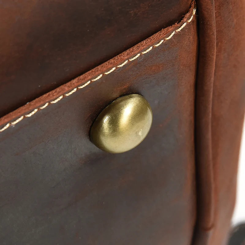 Fashionable Style Men's Leather Travel Handbags Real Cowhide Leather Duffle Bags For Man Male Weekend Bags With Shoe Pocket