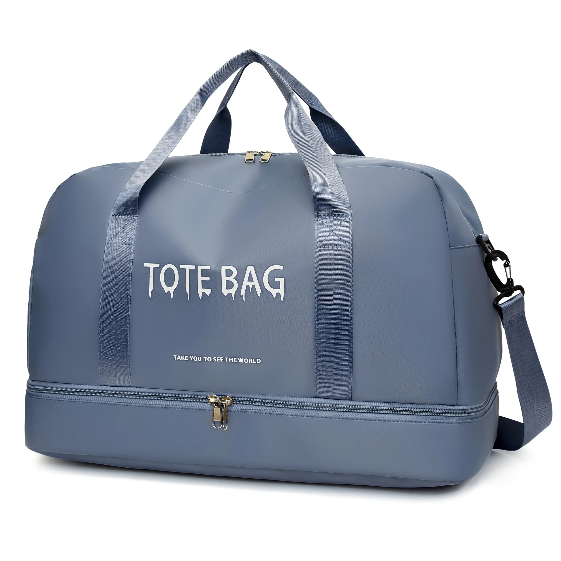 Multifunctional Large-Capacity Travel Duffle Bag with Adjustable Shoulder Strap, Durable Nylon Casual Gym Bag for Sports