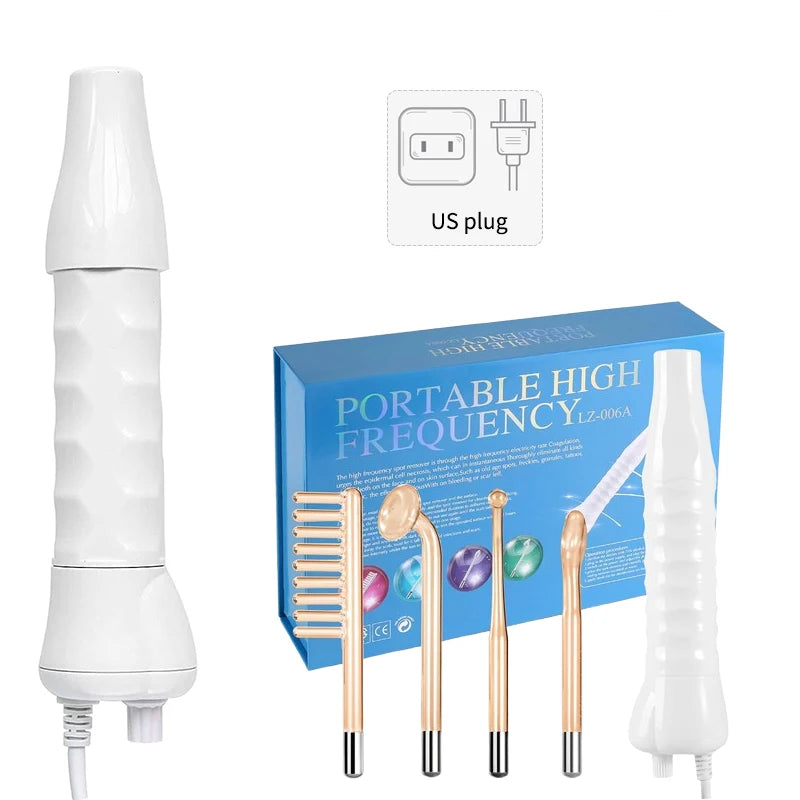 New Orange High Frequency Facial Machine Electrotherapy Wand Neon Argon Tubes Wands Device Face Skin Care  Beauty Tools Home Use