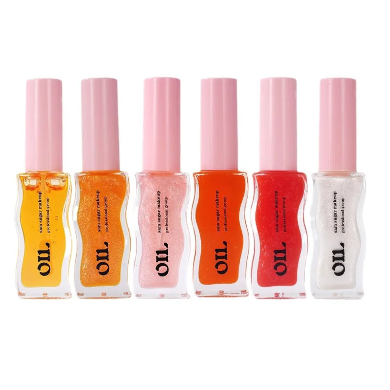 Sheer Pearlescent Mirror Lip Gloss Liquid Lipstick Fruit Honey Infused Lip Oil Reduce Lip Lines Moisturizing Lip Balm Cosmetics