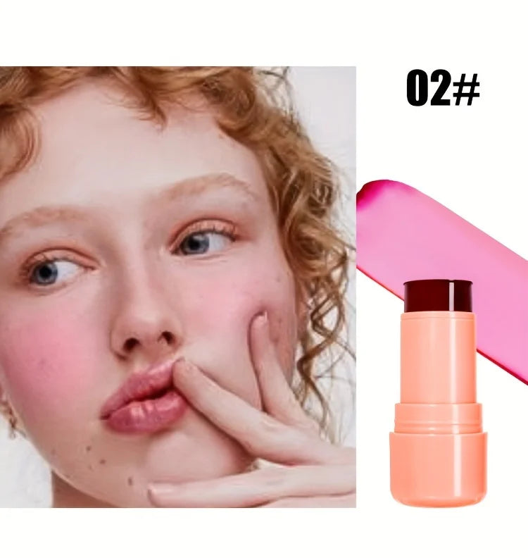Jelly Blush Stick Lip and Cheek Stick, Multi-purpose Jelly Tint Jelly Blush, Blush Cooling Water Tint Sheer Lip & Cheek Stain