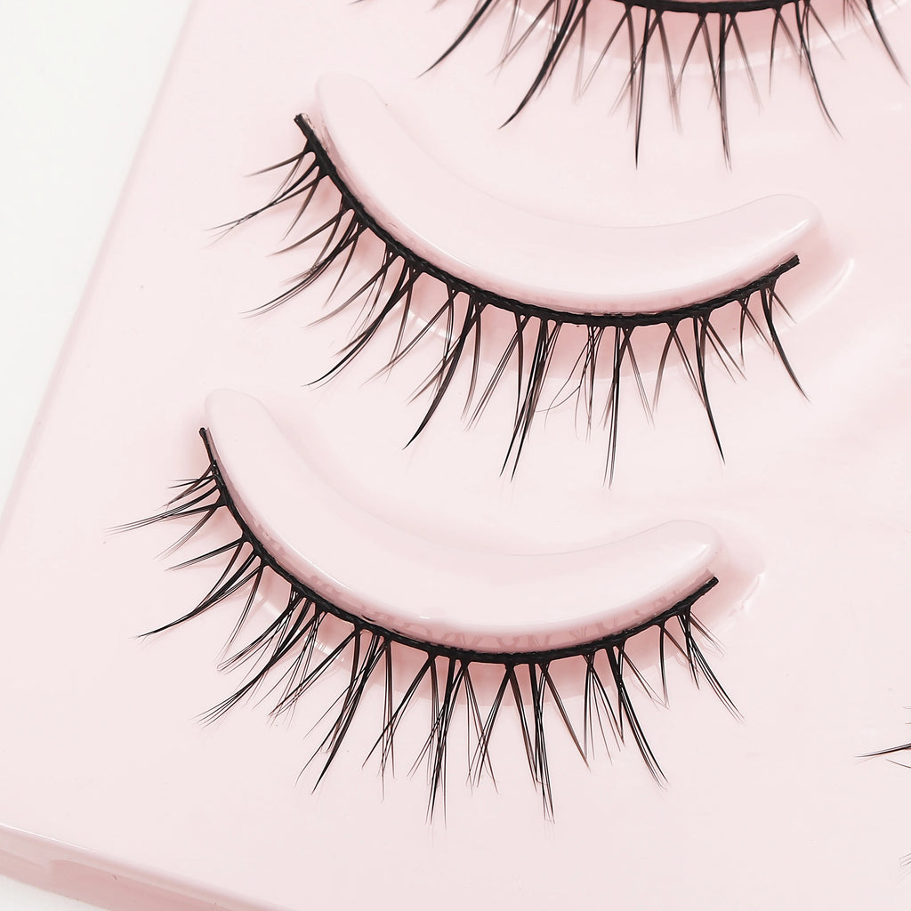 New 5 Pairs Manga Lashe Soft Natural Eyelashes Thick False Eyelashes Demon Eyelashes Daily Dating Makeup Eyelashes Lashes Wispy