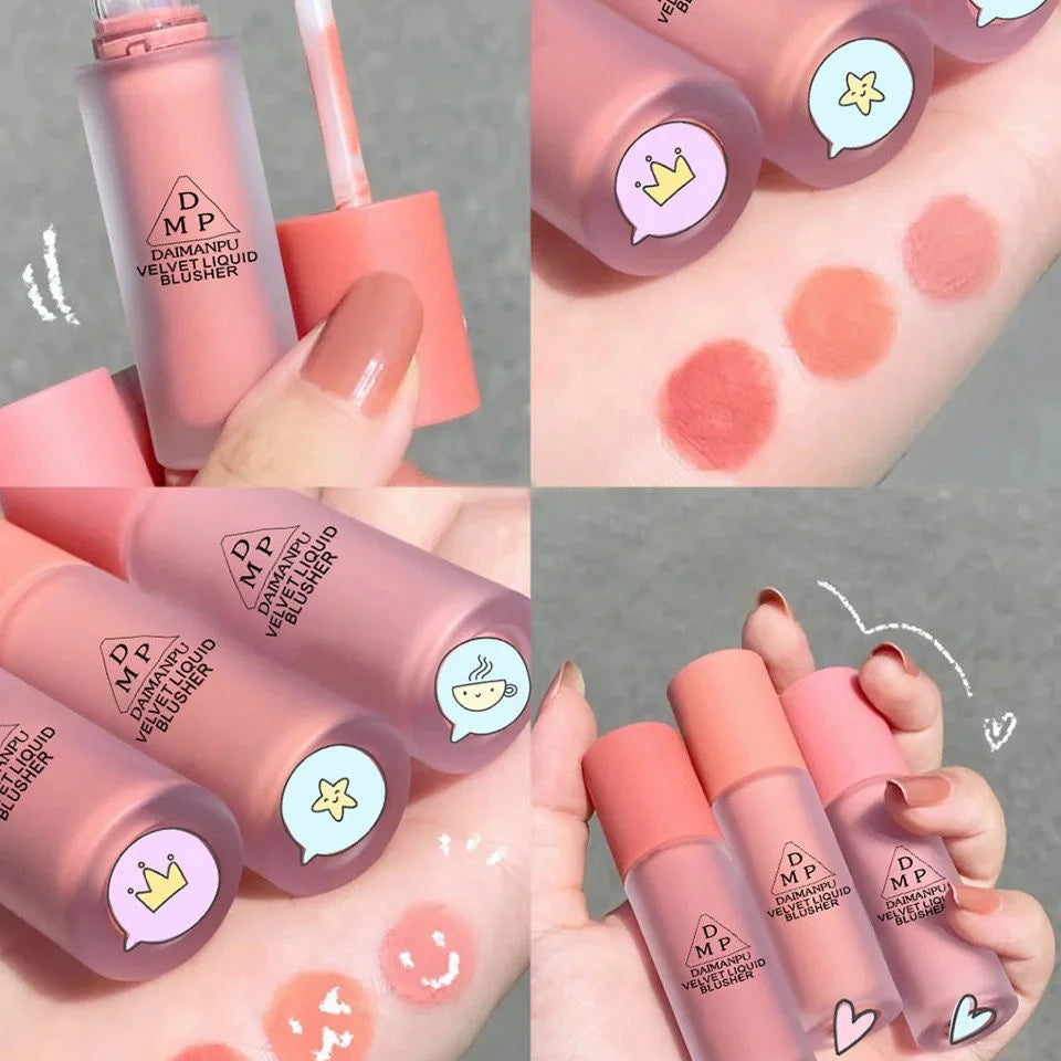 Pink Liquid Blush Eyeshadow Long-acting Waterproof Non-fading Enhance Facial Skin Color Easy-to-color Female Cosmetics