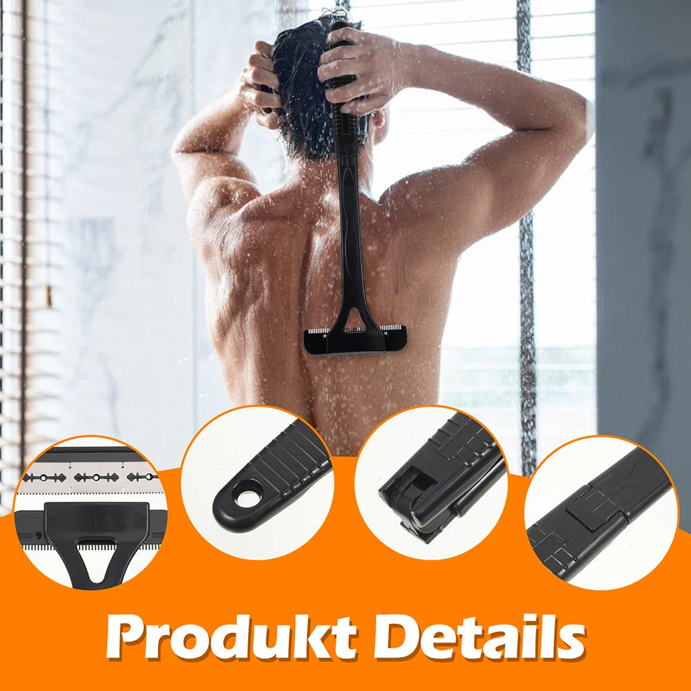 Razor Men Back Shaver Male Machine Hair Shaver Safety Long Handle Foldable Trimmer Body Leg Handle Removal Shaving Razor Tool