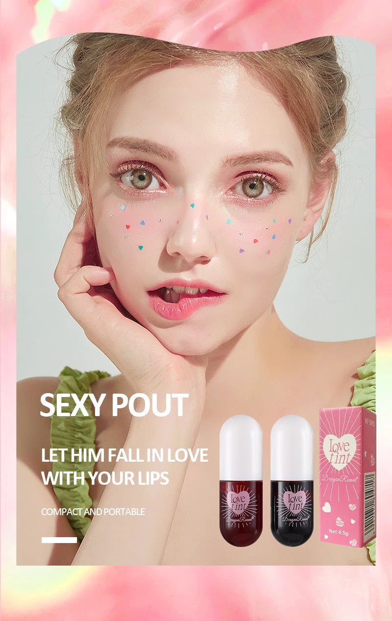 Mirror Lipstick, Water-Dyed Lip Liquid, Lip Glaze, Water-Glossy Mirror Glass Lipstick, Long-Lasting, Not Easy to Stick to the Cup, Lip Glaze, Light and Compact Lip Glaze